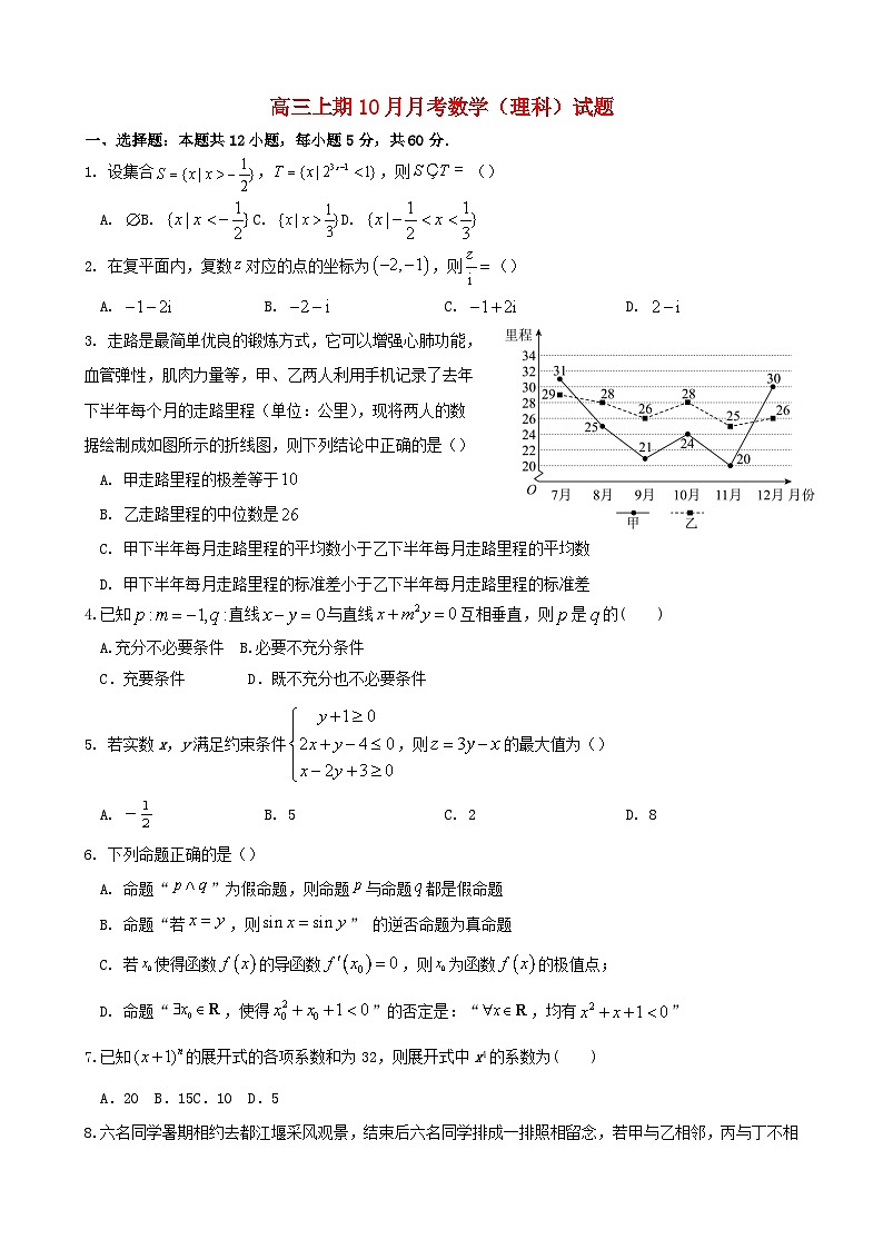 四川省彭州市2023_2024学年高三数学上学期10月月考理科试题第1页