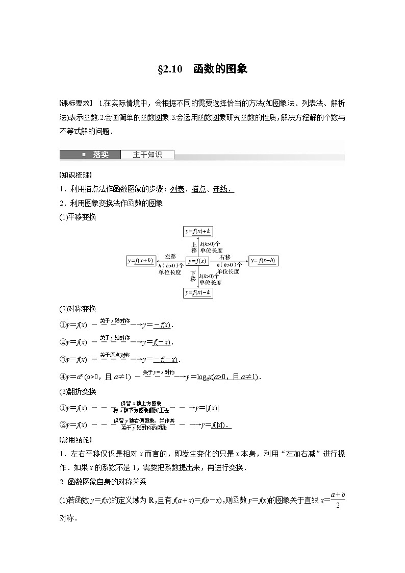 第二章　§2.10　函数的图象-【北师大版】2025数学大一轮复习讲义（教师版）第1页