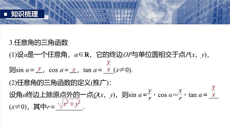 第四章　§4.1　任意角和弧度制、三角函数的概念-【北师大版】2025数学大一轮复习课件第8页