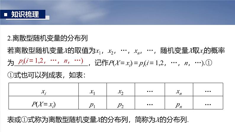 第十章　§10.5　离散型随机变量及其分布列、数字特征-【北师大版】2025数学大一轮复习课件第6页