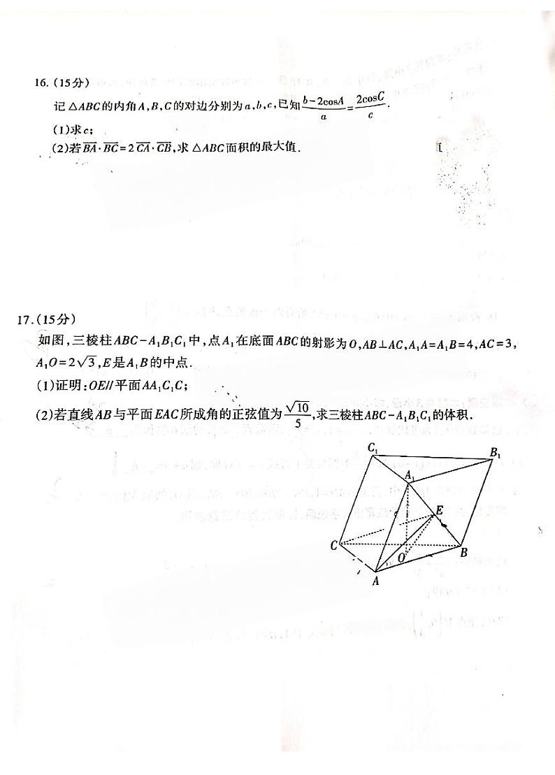 2025届福建省名校联盟高三上学期11月期中考-数学试卷+答案03