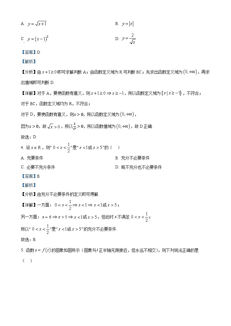 重庆市渝北中学2024-2025学年高一上学期期中质量监测数学试题 Word版含解析第2页