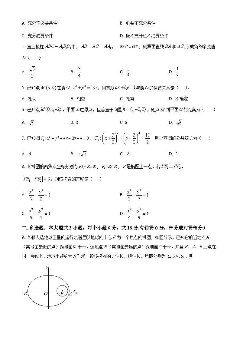 重庆市字水中学2024-2025学年高二上学期期中考试数学试题（II卷） Word版无答案第2页