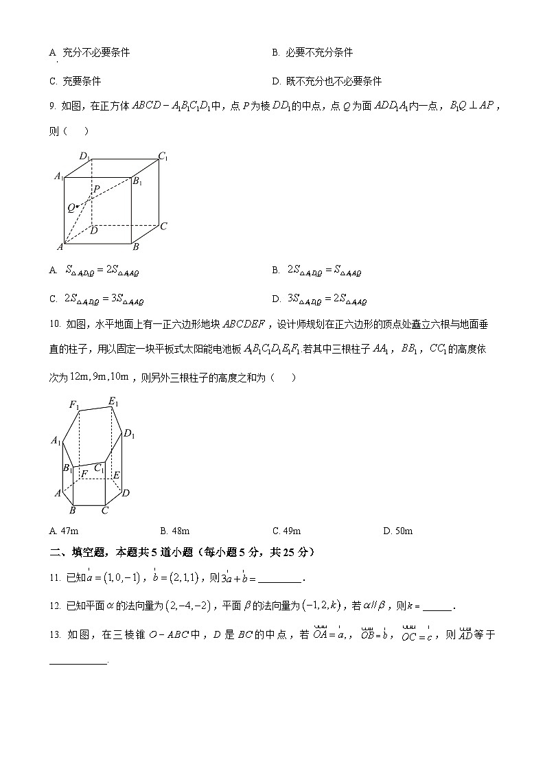 精品解析：北京市中央民族大学附属中学2024-2025学年高二上学期期中数学试卷（原卷版）第2页