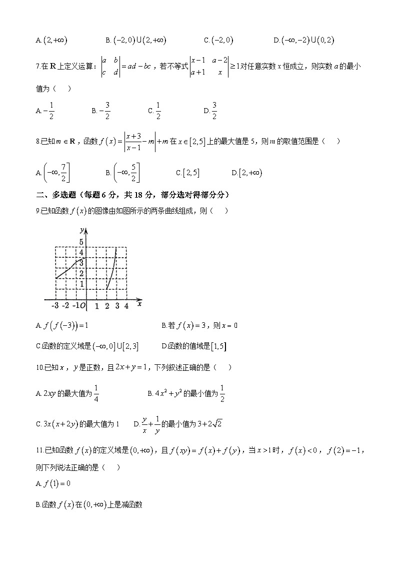 江西省临川第一中学2024-2025学年高一上学期期中考试数学试题(无答案)第2页