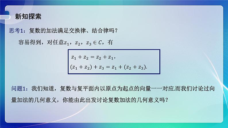 人教A版（2019）高中数学必修第二册7.2.1 复数的加、减运算及其几何意义 课件03