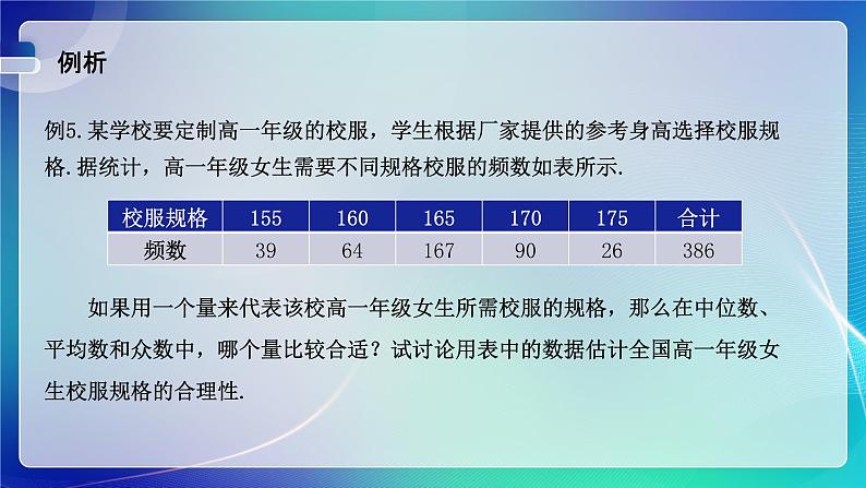 人教A版（2019）高中数学必修第二册9.2.3总体集中趋势的估计 课件07