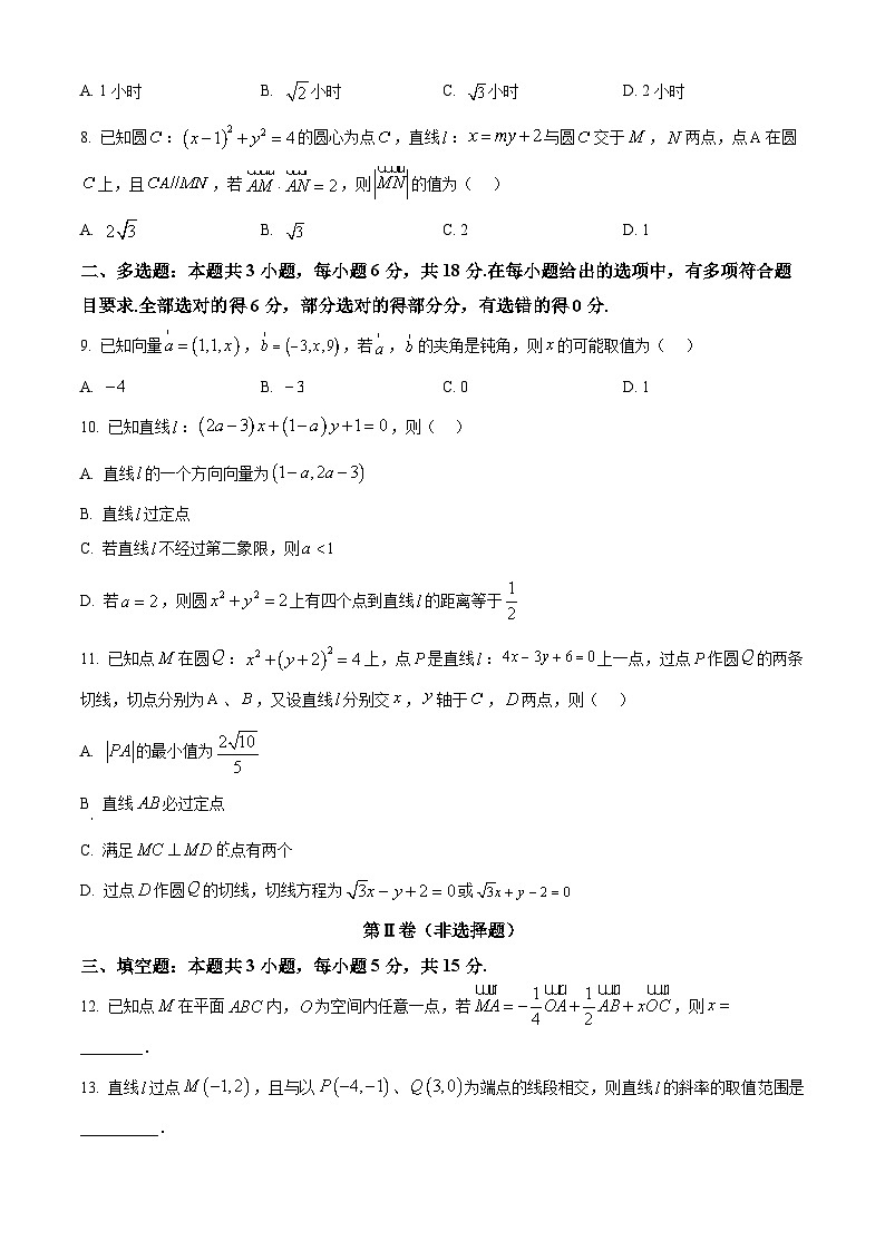 2025合肥六校联盟高二上学期11月期中考试数学含解析第2页