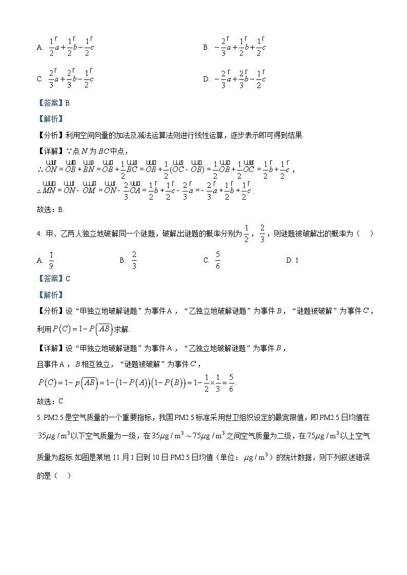 四川省绵阳市三台县2024-2025学年高二上学期期中考试数学试题含解析第2页