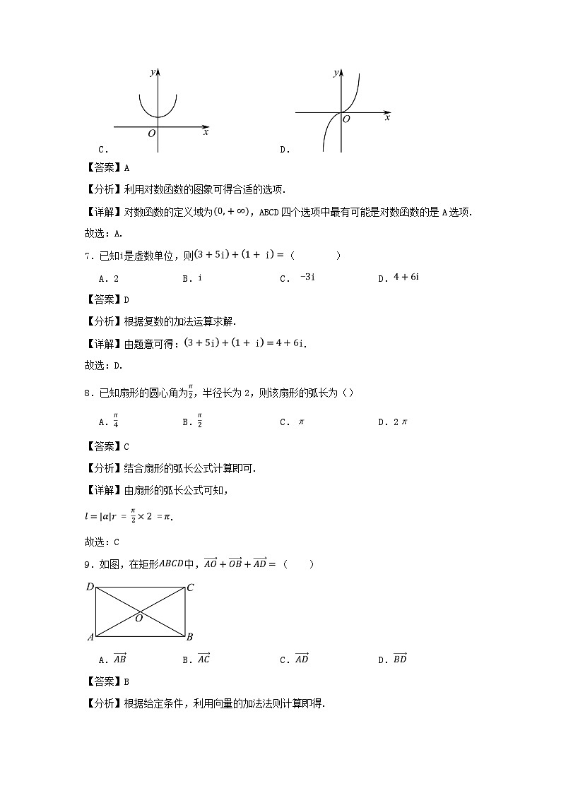 湖南省2024年普通高中学业水平合格性模拟考试高考数学仿真卷四教师版第3页