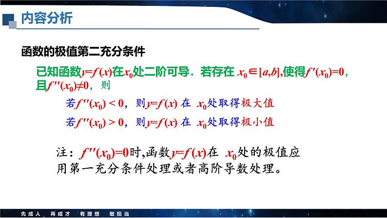 函数极值的第二充分条件的应用课件-2025届高三数学一轮专题复习05