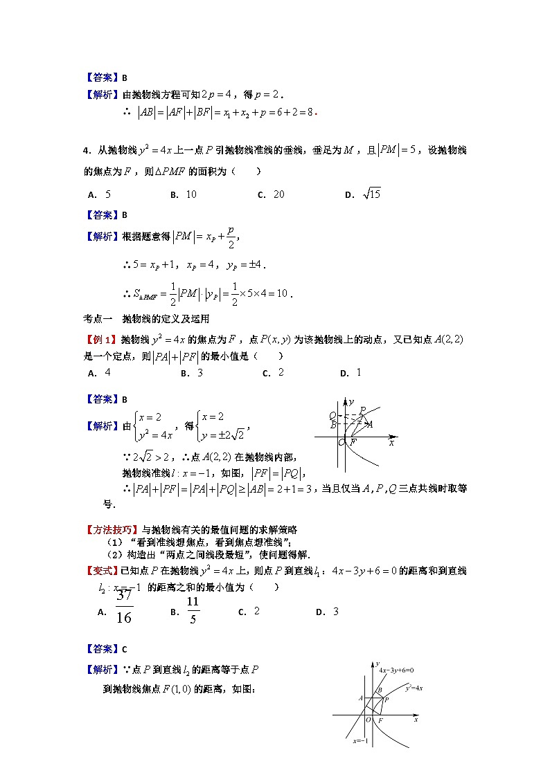 抛物线解析-2025届高三数学一轮复习第2页