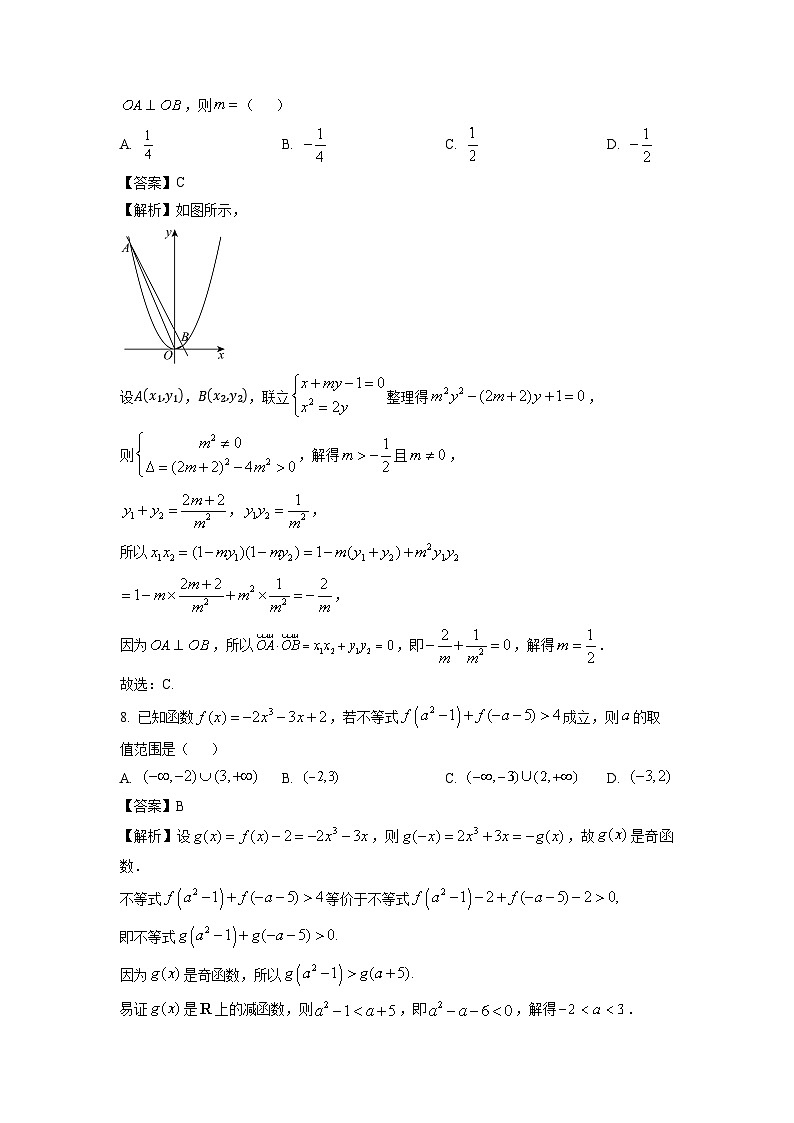 2025届陕西省商洛市高三(上)第一次模拟检测数学试卷(解析版)第3页