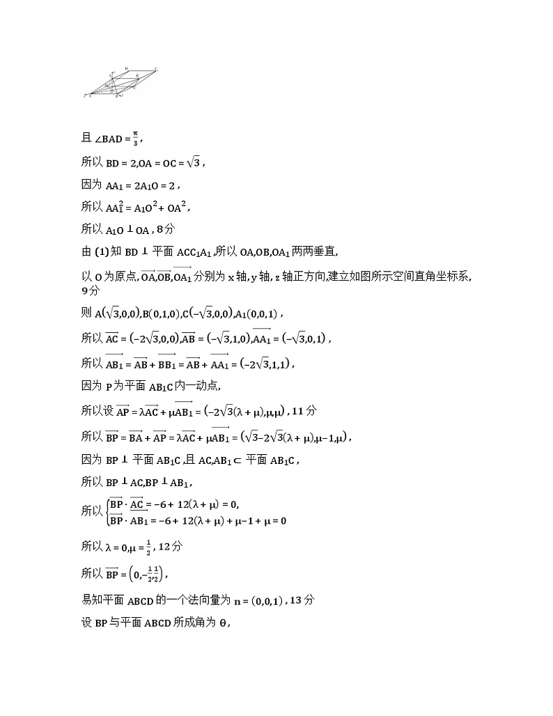 山东省潍坊市2024-2025学年高三上学期11月期中阶段性调研监测考试数学试题03