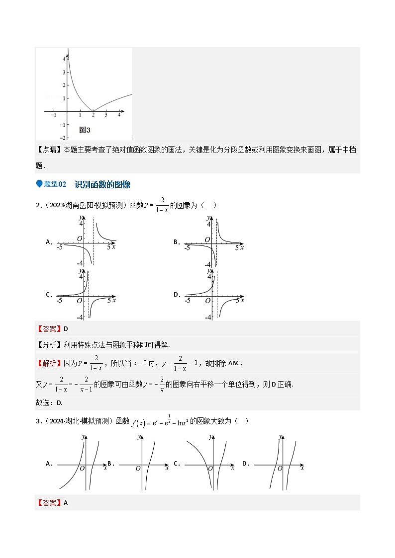 专题09 函数的图像 函数的零点（八大题型+模拟精练）（解析版）第3页