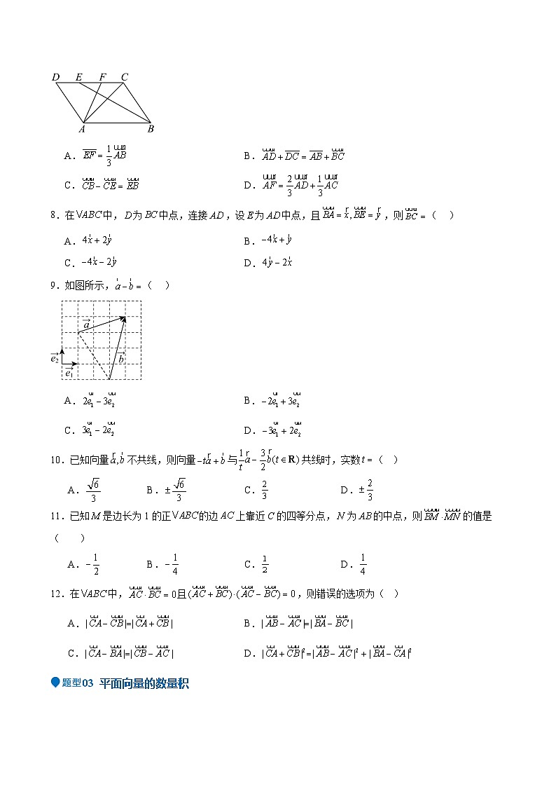 专题16 平面向量及其应用（六大题型+模拟精练）（原卷版）第3页