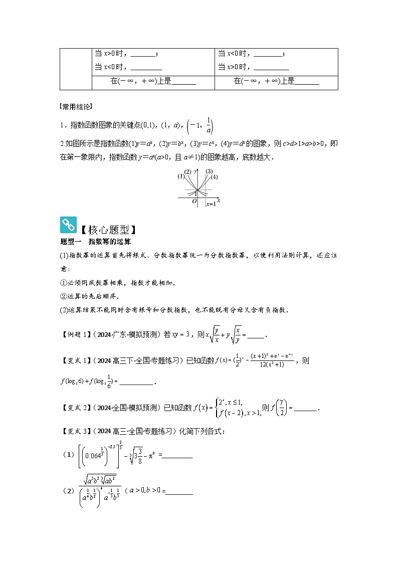 考点11指数与指数函数（3种核心题型+基础保分练+综合提升练+拓展冲刺练）原卷版第2页