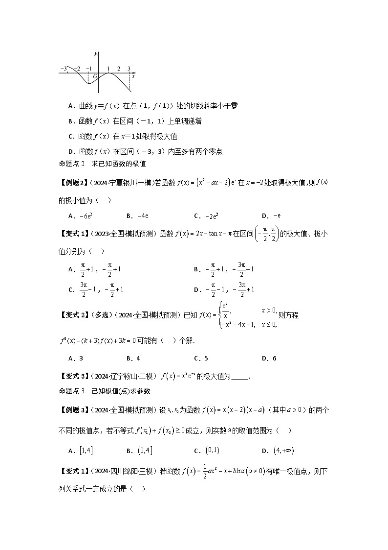 考点18导数与函数的极值、最值（2种核心题型+基础保分练+综合提升练+拓展冲刺练）原卷版第3页