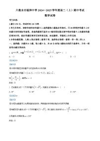 2025六盘水高二上学期11月期中考试数学含解析