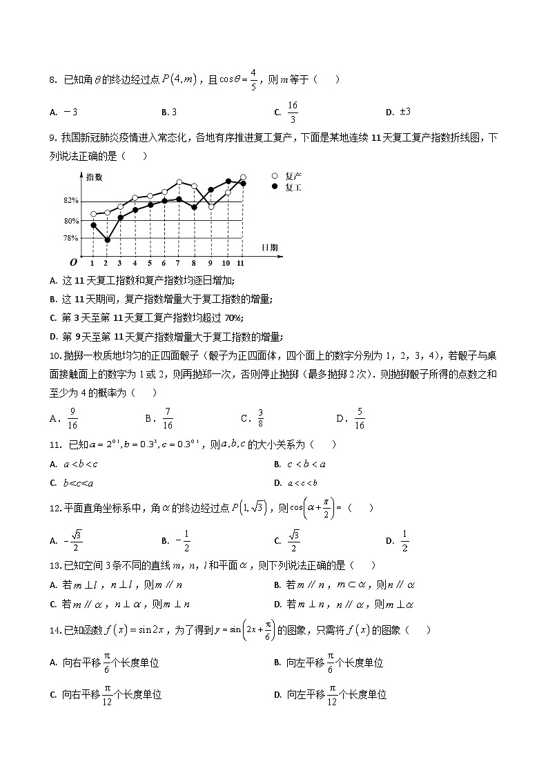 2025年江苏省普通高中学业水平合格性考试数学全真模拟试卷02（解析版）第2页