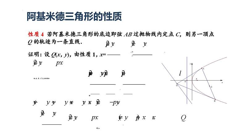 2025届高三数学二轮复习只圆锥曲线之阿基米德三角形微专题课件第4页