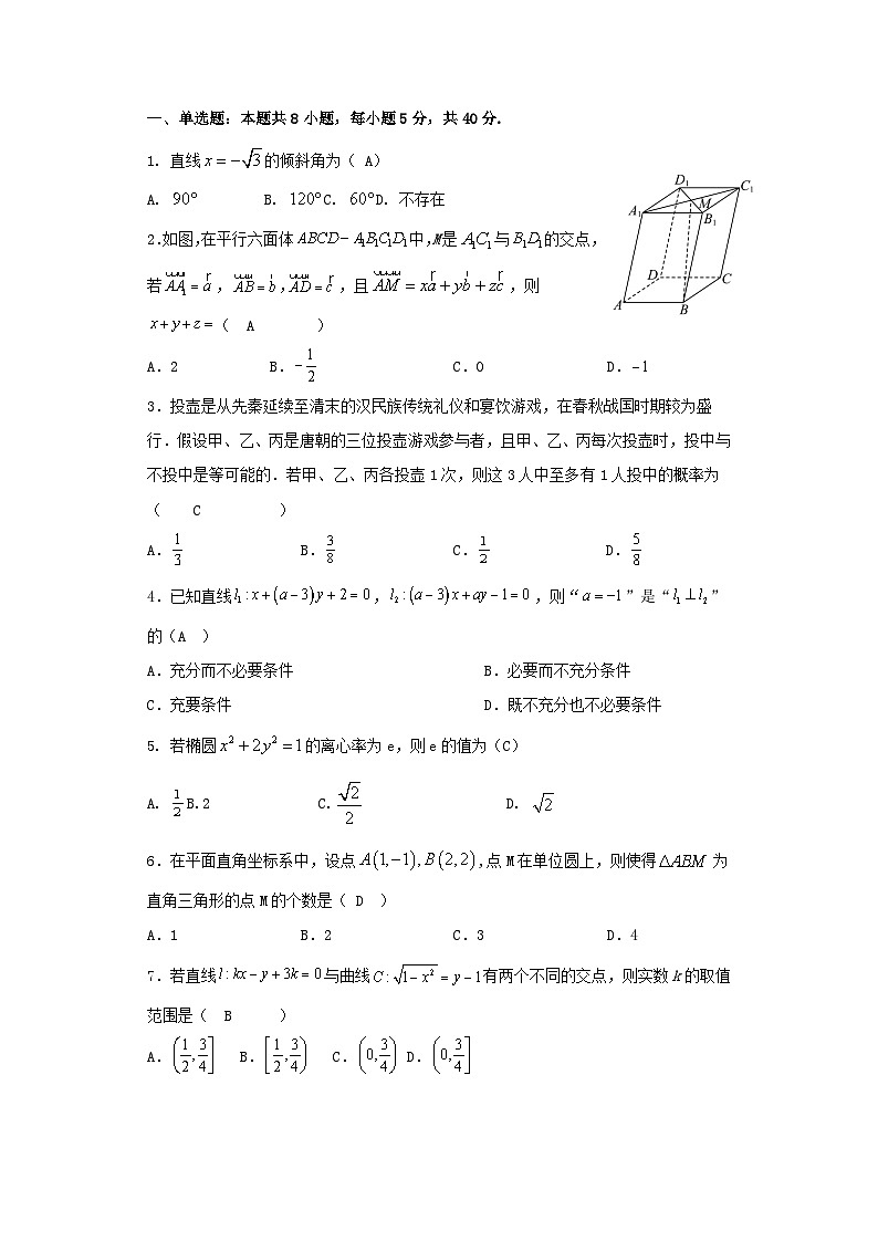四川省眉山市2023_2024学年高二数学上学期期中试题第1页