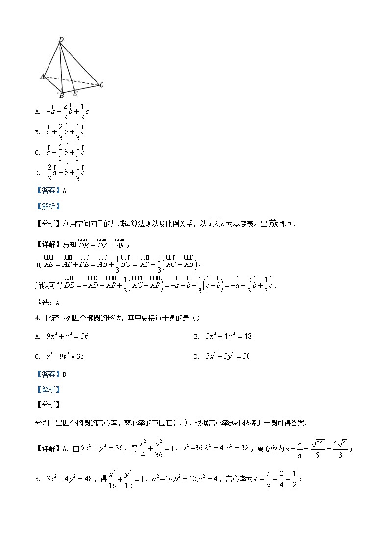 浙江省台州市2023_2024学年高二数学上学期期中联试题含解析第2页