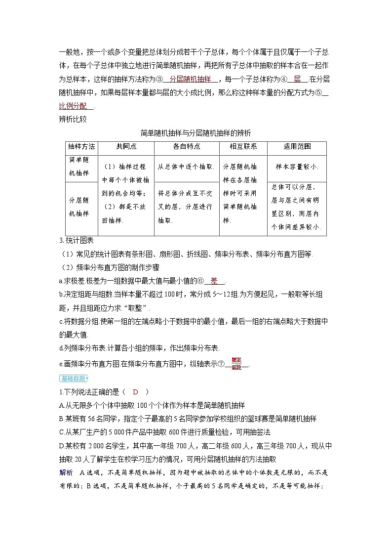 备战2025年高考数学精品教案第九章统计与成对数据的统计分析第1讲随机抽样、统计图表（Word版附解析）第2页