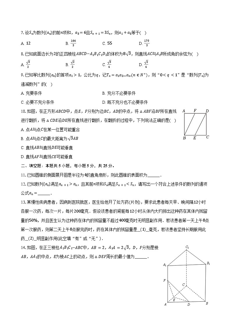 2024-2025学年北京交大附中高二（上）期中数学试卷（含答案）第2页