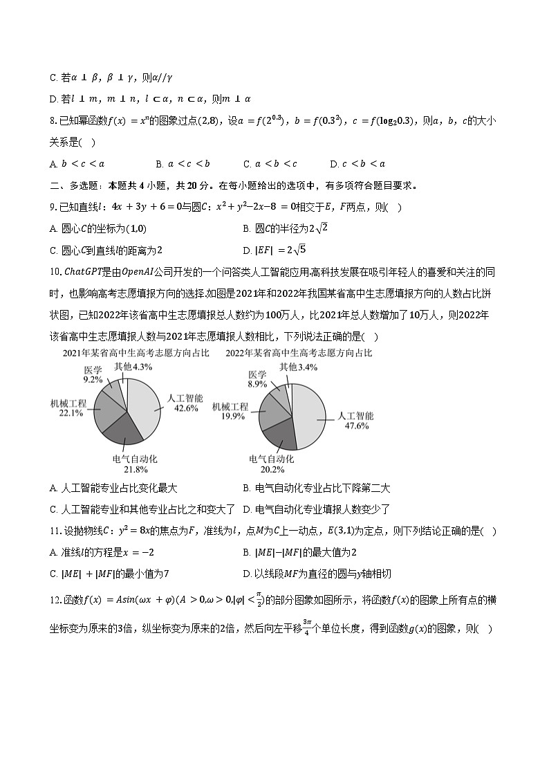 2023-2024学年云南省迪庆州高二（上）期末数学试卷（含答案）第2页