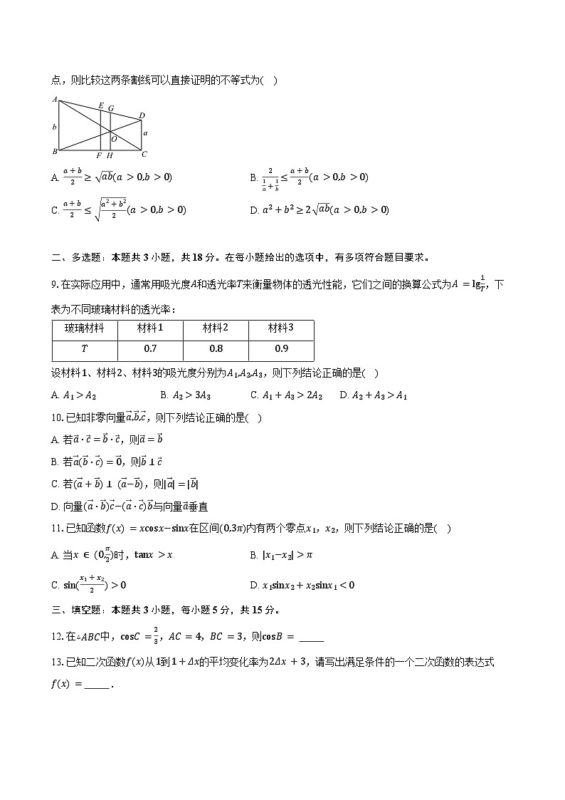 河南省三门峡市2025届高三上学期11月阶段性考试数学试题（含答案）第2页