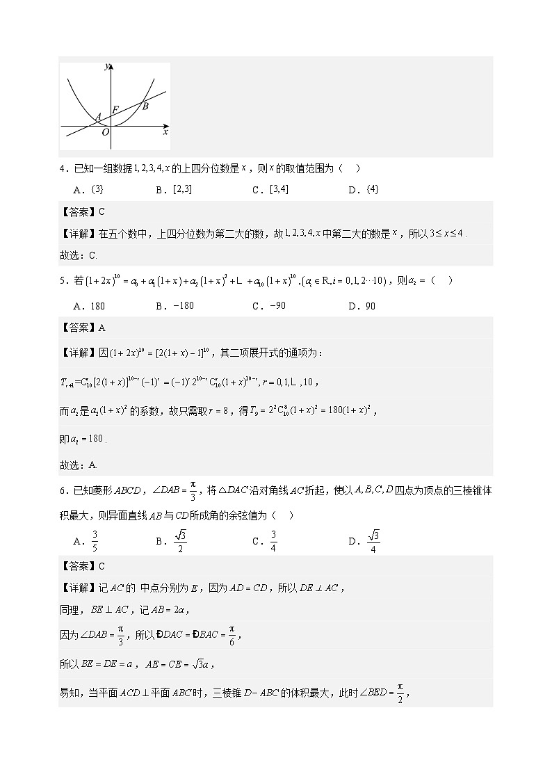 湖北省武汉市2024届高三下学期5月模拟训练试题数学试卷第2页