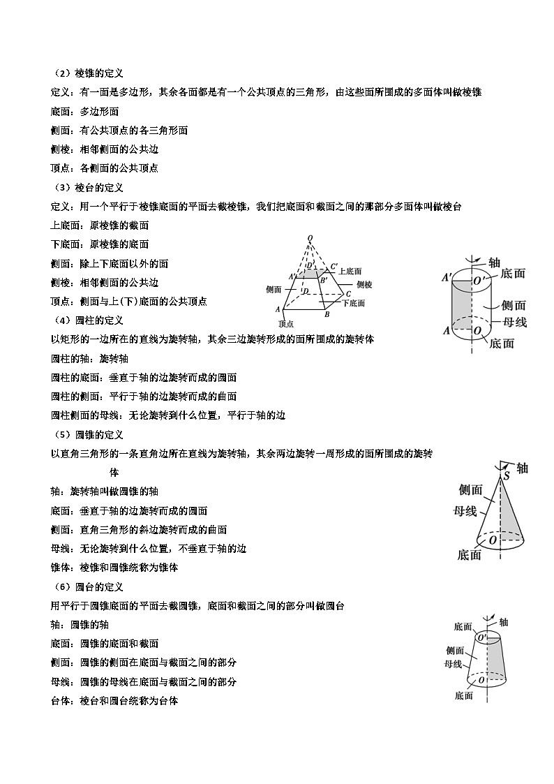 专题07 立体几何初步（知识梳理+考点精讲精练+实战训练）（解析版）第2页