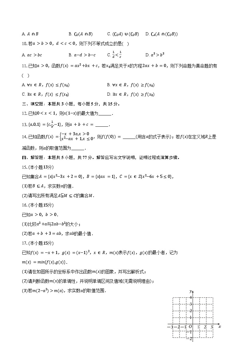 2024-2025学年福建省福州市福清市高一（上）期中数学试卷（含答案）第2页