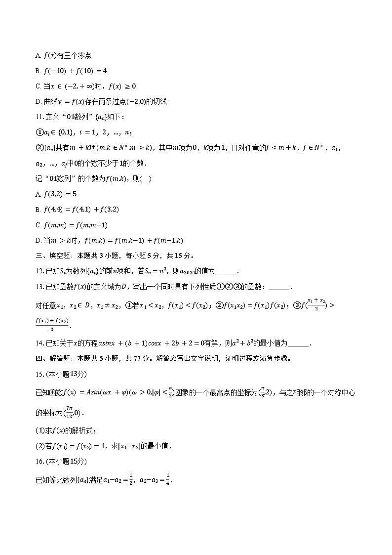 2024-2025学年山东省临沂市高三（上）期中数学试卷（含答案）第2页