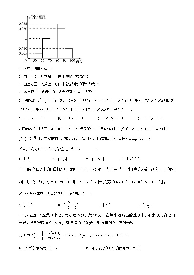 甘肃省临洮中学2024-2025学年高三上学期11月月考数学试题-A4第2页