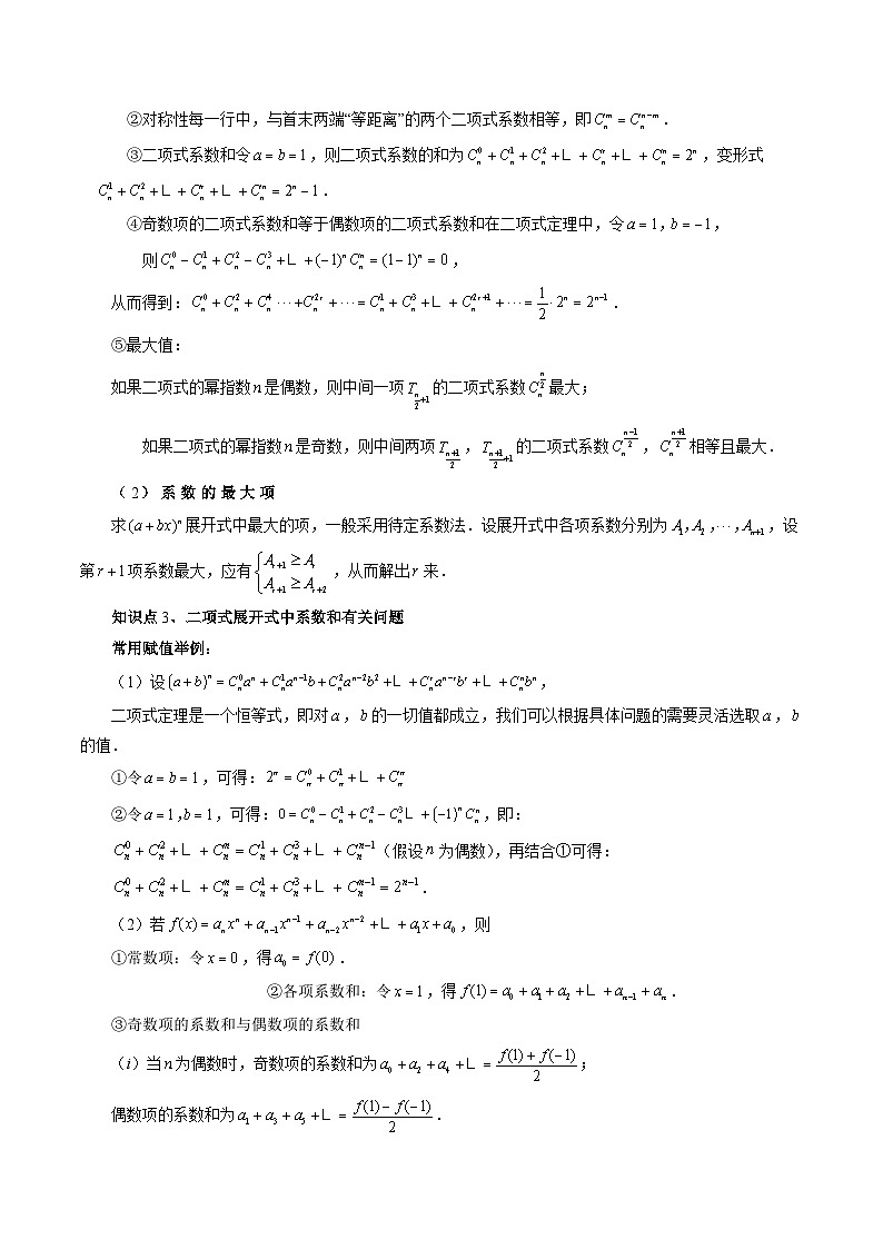 专题30 快速掌握二项式定理基本题型 （原卷版）第2页