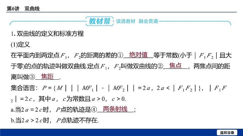 备战2025年高考数学精品课件第八章 第6讲 双曲线第5页