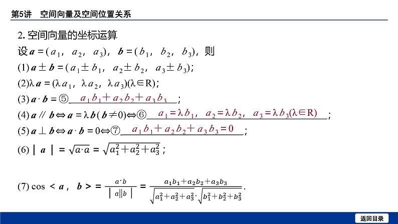 备战2025年高考数学精品课件第七章 第5讲 空间向量及空间位置关系第8页
