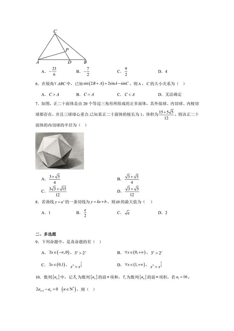 2024～2025学年广东省揭阳市普宁国贤学校高三(上)12月月考数学试卷(含答案)第2页