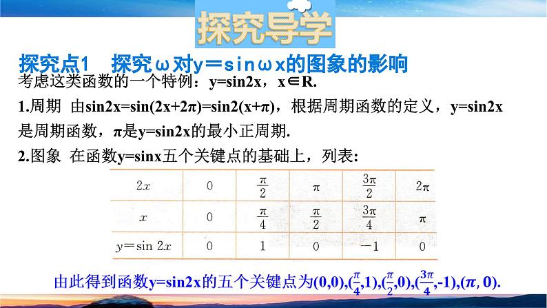 北师大版（2019）数学-必修第二册-同步课件第一章 三角函数-§6.1-6.2 探究ω对y=sinωx的图象的影响第5页