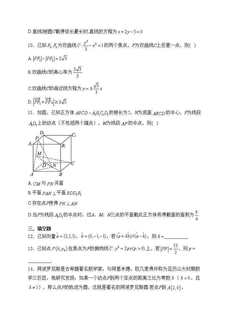 广东省东莞市七校联考2024-2025学年高二上学期期中联考数学试卷(含答案)第3页