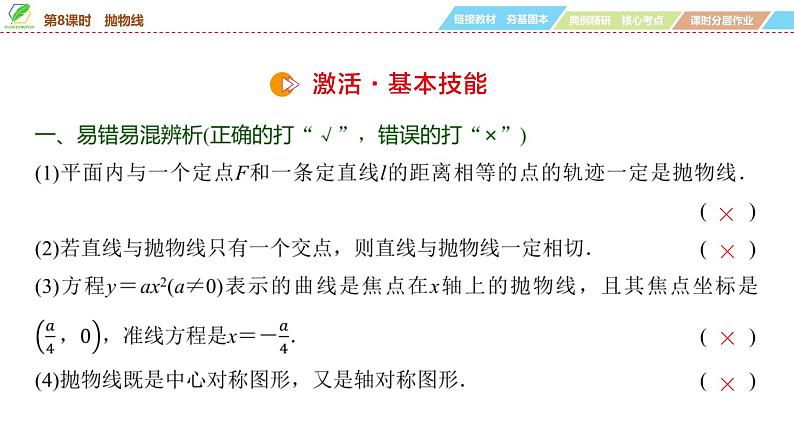 70   第8章   第8课时　抛物线-2025年高考数学一轮复习课件第7页