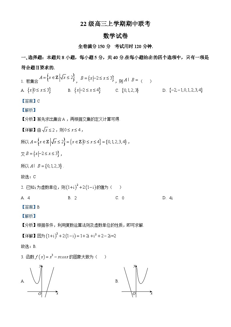 四川省眉山市仁寿县2024-2025学年高三上学期11月期中校际联考数学试题  Word版含解析第1页