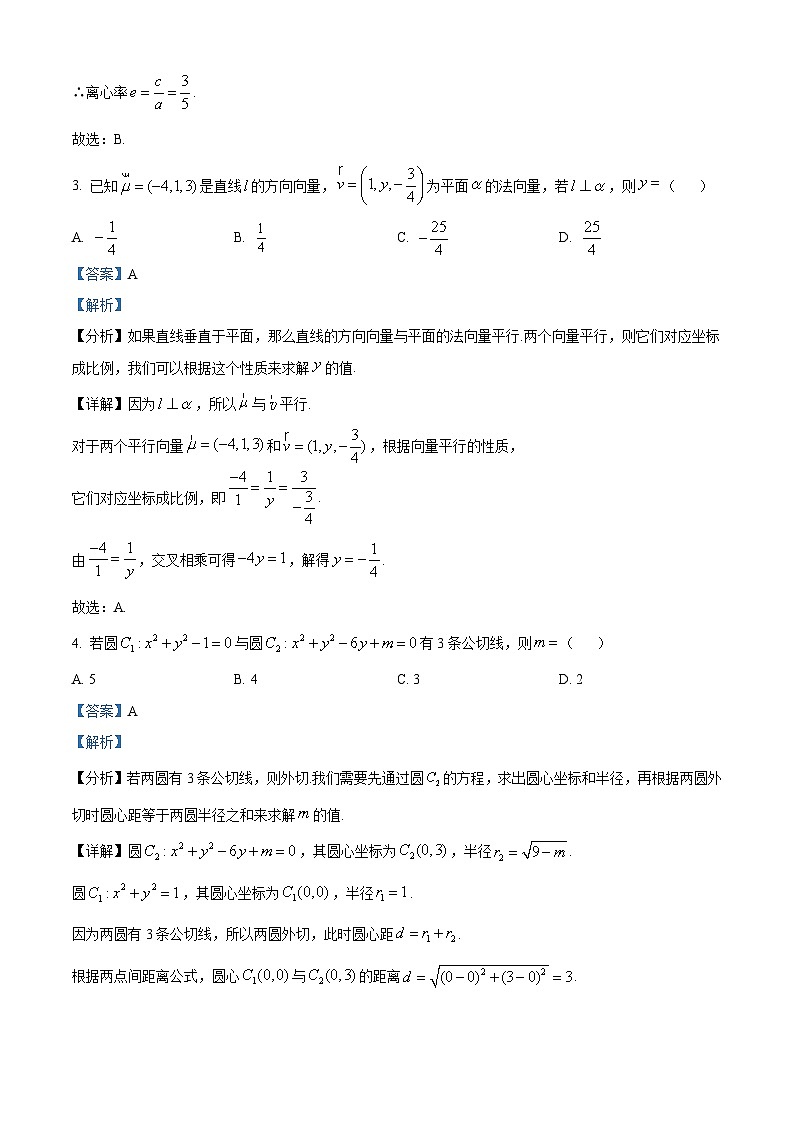 山东省临沂市2024-2025学年高二上学期期中数学试卷含解析第2页
