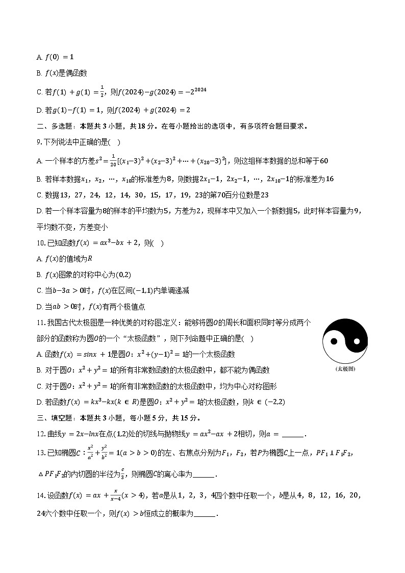 2024-2025学年湖南师大附中高三（上）月考数学试卷（二）（含答案）第2页