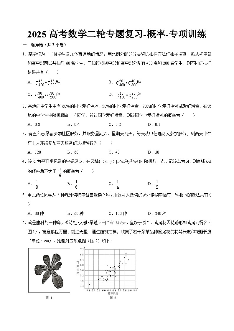 2025高考数学二轮专题复习-概率-专项训练【含答案】第1页