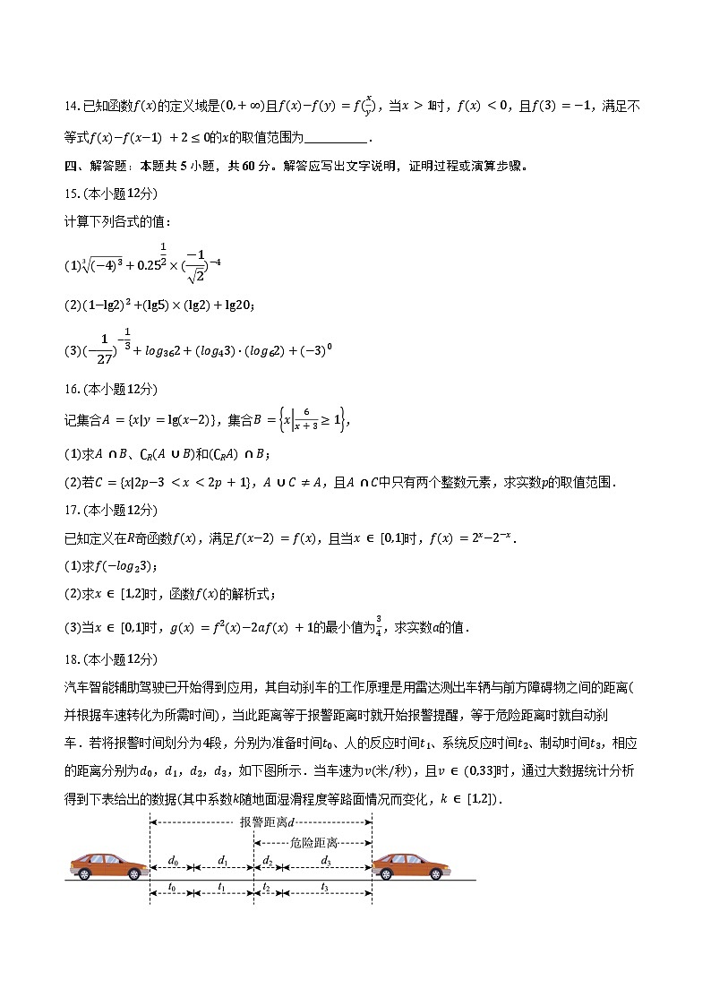 2024-2025学年江苏省苏州市六校联考高一年级12月调研测试数学试题（含答案）第3页