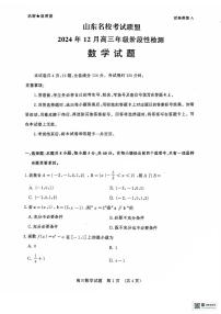 山东省名校考试联盟2024-2025学年高三上学期12月阶段性检测数学试题