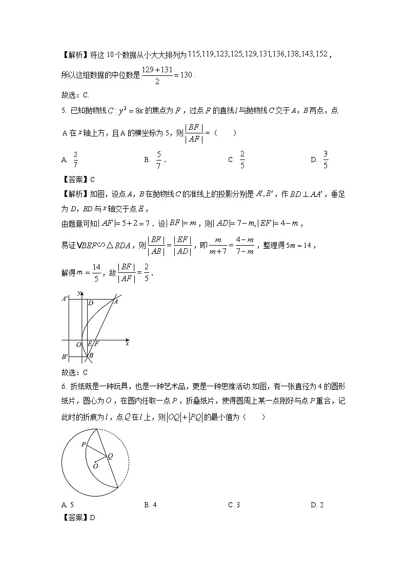 河南省部分名校2024届高三(上)期末检测数学试卷(解析版)第2页